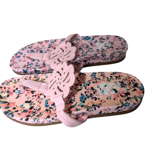 5/$25...SIZE  10 - Sam and Libby - Cute Floral Thong Sandals - EUC - Picture 3 of 4